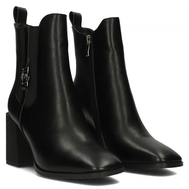 Botki na obcasie Filippo DBT4085/22 BK czarne