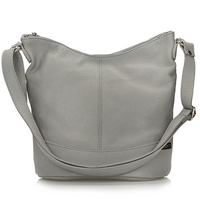 Handbag Toscanio Leather Messenger Bag 16176 light grey
