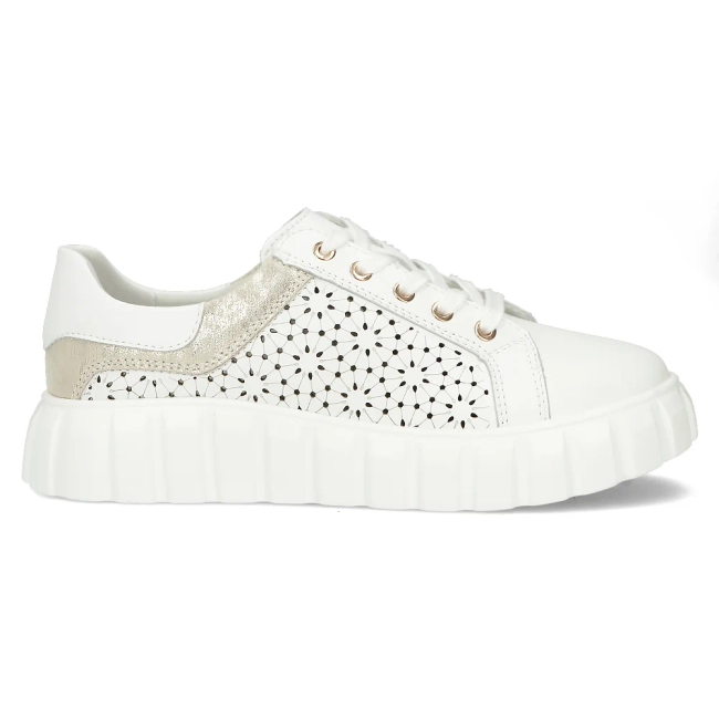 Skórzane Sneakersy Filippo DP6164/24 WH białe