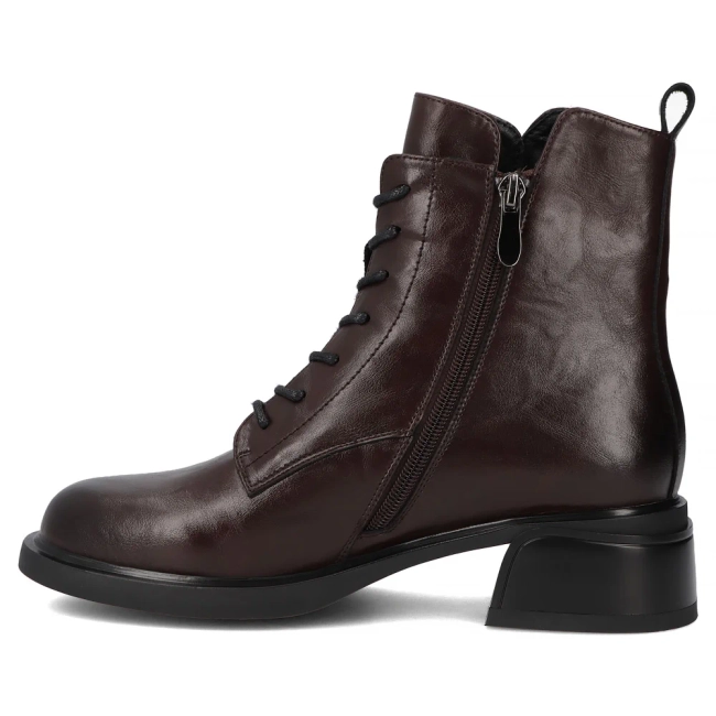 Leather ankle boots Filippo DBT7369/25 D BR dark brown