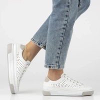 Leather sneakers Rieker L8849-80 white