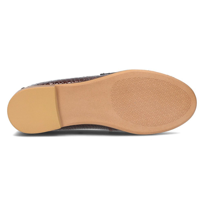 Skórzane mokasyny Filippo DP2161/21 BR brązowe