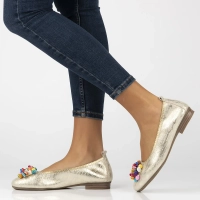 Leather ballerinas Filippo DP6159/25 GO gold