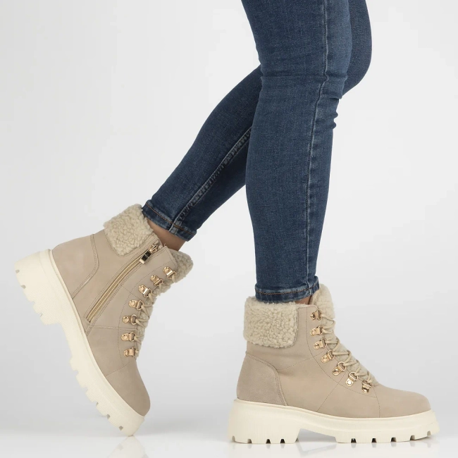 Leather ankle boots Filippo DBT6381/24 BE beige