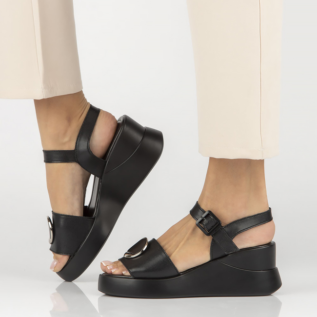 Leather sandals Filippo DS4411/23 BK black