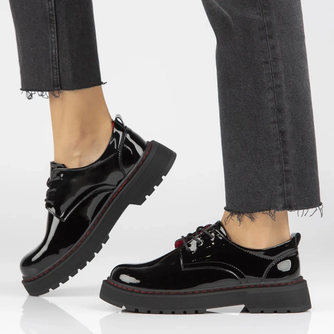 Leather shoes Filippo DP4736/24 BK black