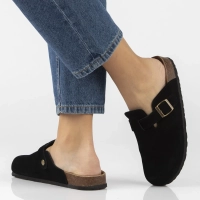 Leather flip-flops Filippo DK7918/26 BK black