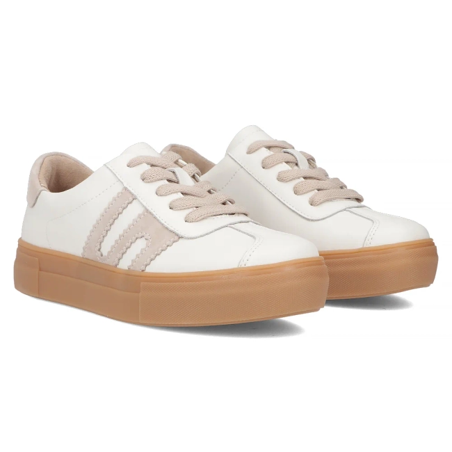 Leather sneakers Filippo DP6798/25 WH BE white
