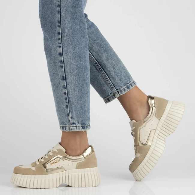 Skórzane sneakersy Filippo DP6780/25 BE GO beżowe