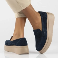 Leather shoes Filippo DP6106/24 NV navy blue