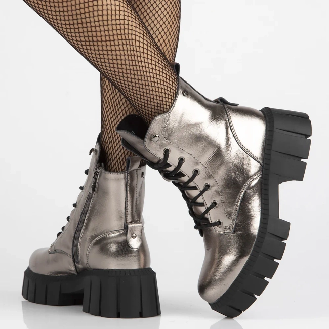 Leather boots Filippo DBT6438/24 GN gun metal