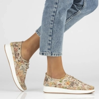 Skórzane półbuty na platformie Filippo DP6102/24 BE FL beżowe