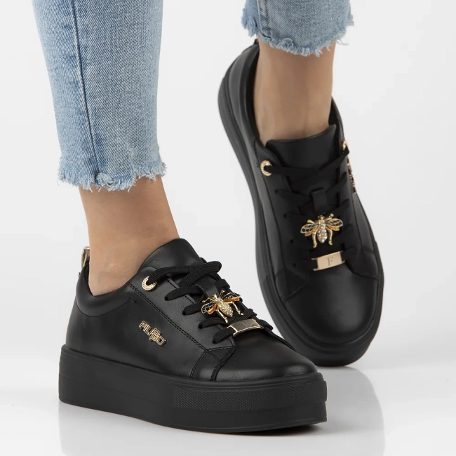 Leather shoes Filippo DP3533/25 BK DI black