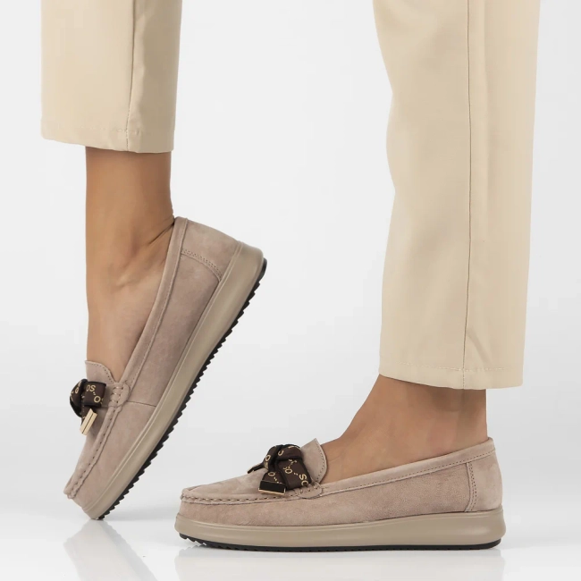Leather loafers Filippo DP6457/26 BE beige