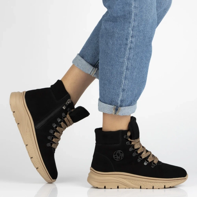 Leather ankle boots Filippo DBT7290/25 BK black