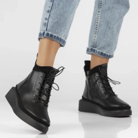 Leather ankle boots DBT4799/24 BK black