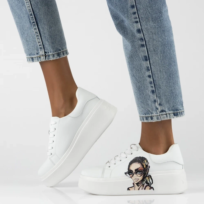 Leather sneakers Filippo DP6207/25 WH white