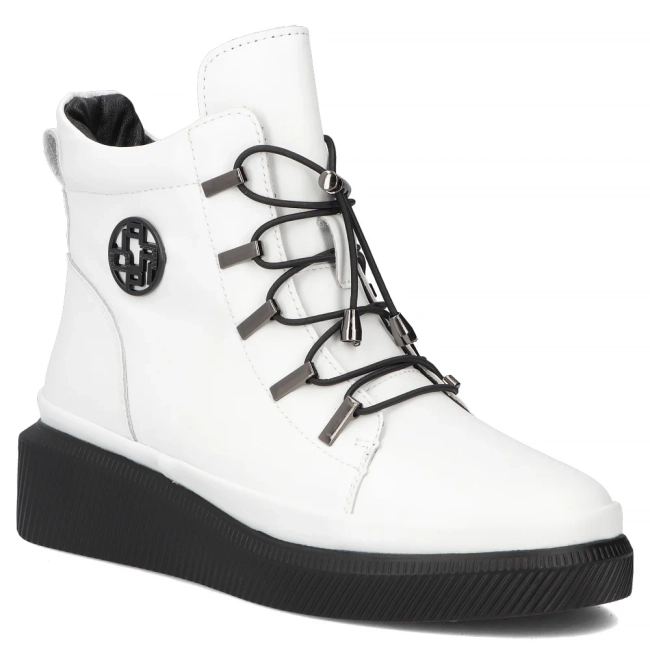 Leather ankle boots Filippo DBT7416/25 WH white