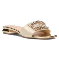 Leather flip-flops Filippo 118 gold