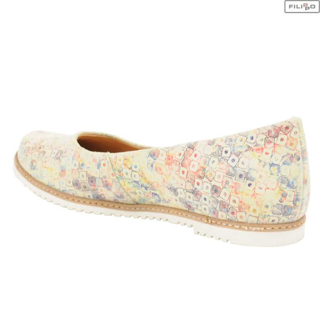 Ballerinas MACIEJKA 02467-04/00-5 white squares 8022793
