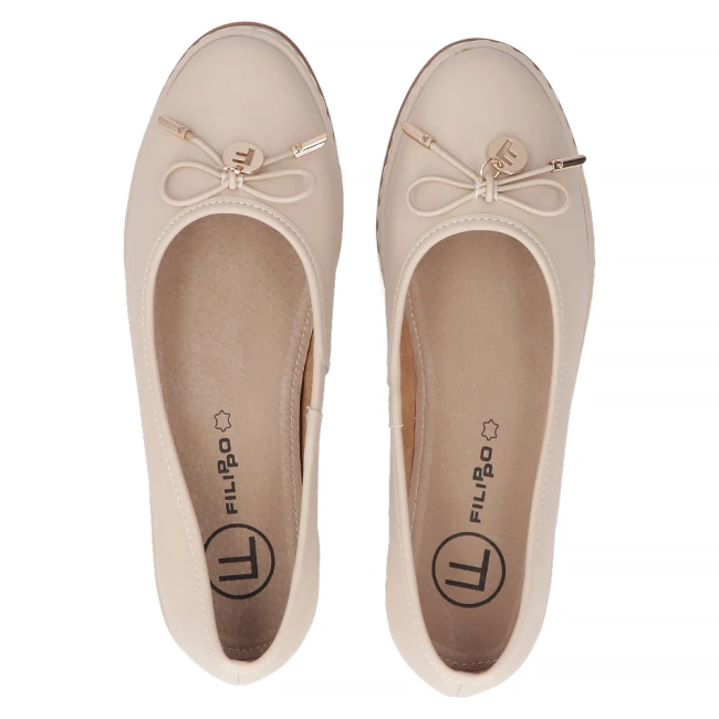 Leather ballerinas Filippo DP6856/25 BE beige