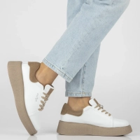 Skórzane sneakersy Filippo DP7982/26 WH białe