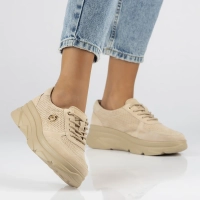 Skórzane Sneakersy Filippo DP2138/24 BE BE beżowe