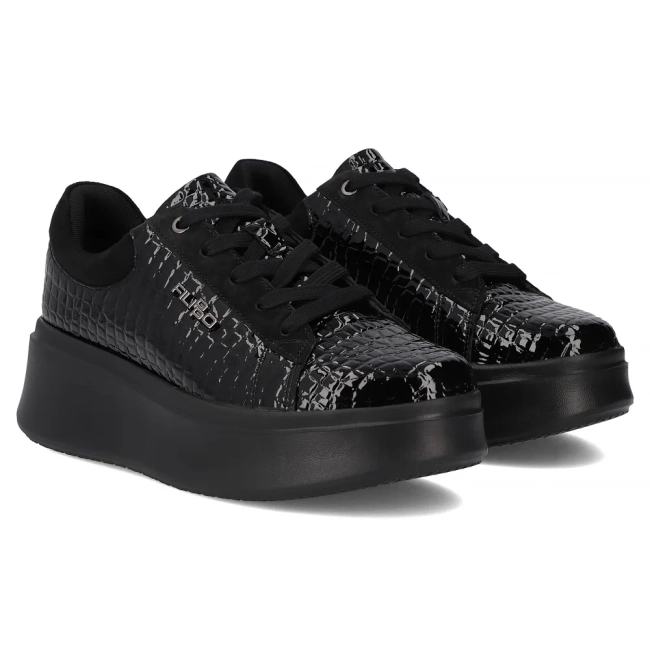Leather sneakers Filippo DP7412/25 BK CR black