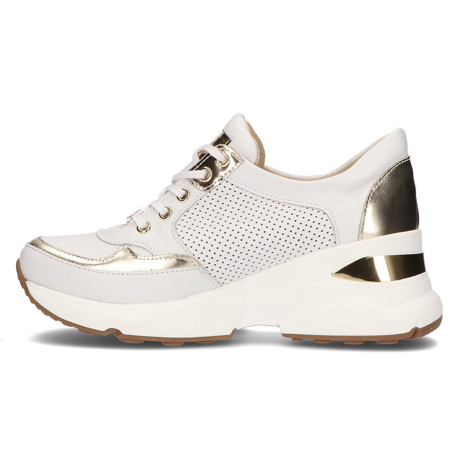 Leather sneakers Filippo 087D white gold