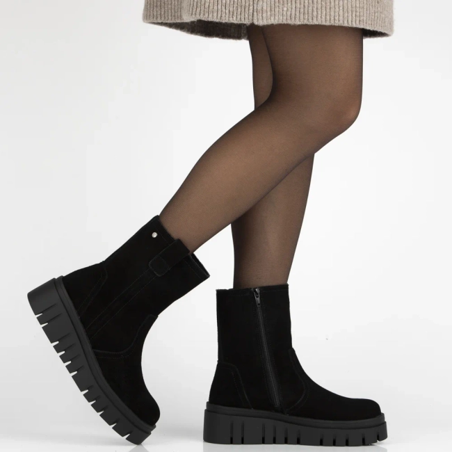 Leather ankle boots Filippo DBT7262/25 BK black