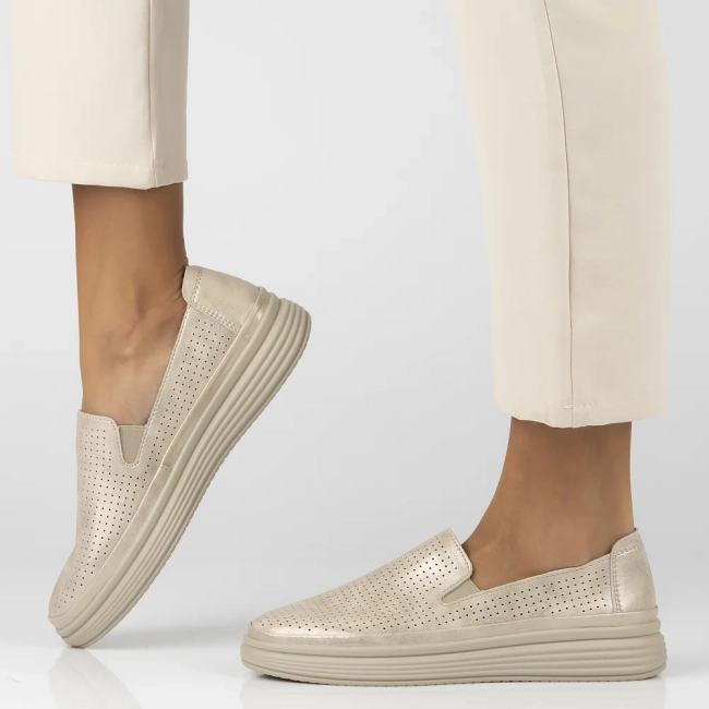 Leather shoes Filippo DP6752/25 GO gold