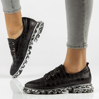 Leather shoes Filippo DP3918/22 BK black