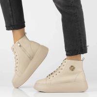 Leather ankle boots DBT6338/24 BE beige