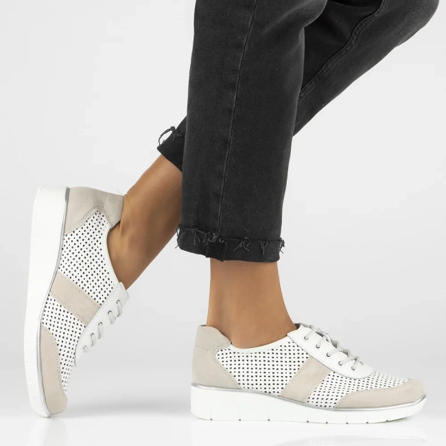 Leather shoes Filippo DP028/25 WH white