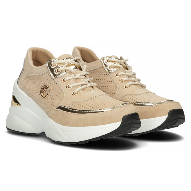 Leather Sneakers Filippo DP3655/22 BE beżowe