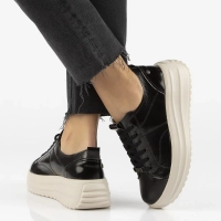 Leather sneakers Filippo DP6795/25 BK black