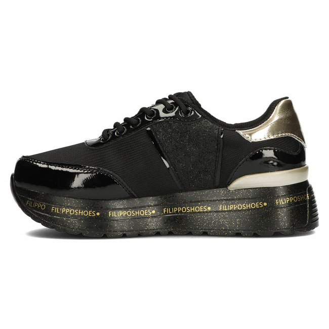 Leather Sneakers Filippo DP3688/22 BK black