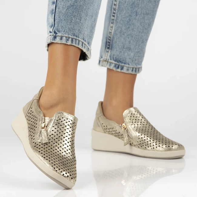 Leather shoes Filippo DP6210/25 GO gold