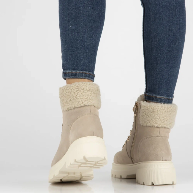 Leather ankle boots Filippo DBT6381/24 BE beige