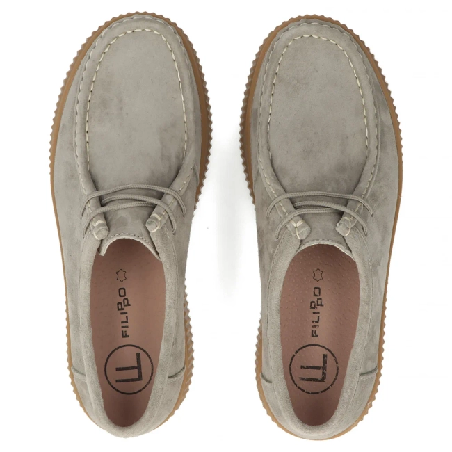 Leather shoes Filippo DP7500/26 KH khaki