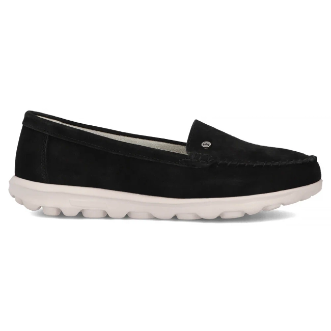 Skórzane mokasyny Filippo DP6751/25 BK czarne