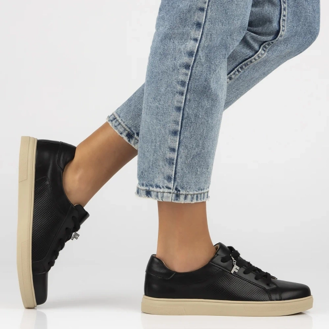 Leather shoes Filippo DP6808/25 BK black