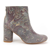 Ankle boots Lemar 30044 Embroidery Grey