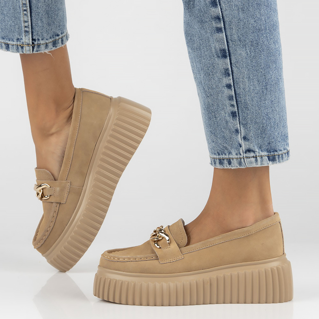 Leather shoes Filippo DP4450/23 BE beige