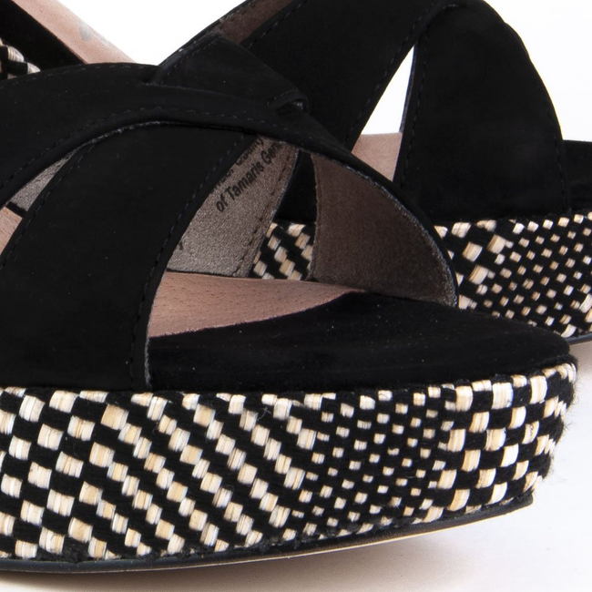Sandals Tamaris 1-28032-32 054 Black nubuc comb.