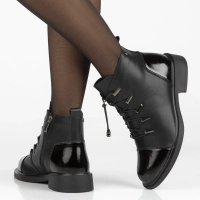 Leather ankle boots Filippo DBT7154/25 BK black