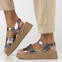 Leather sandals Filippo DS7024/25 GN gun metal