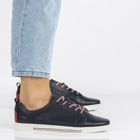 Leather shoes Filippo DP008/21 NV navy blue