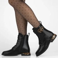 Leather ankle boots Filippo DBT7206/25 BK black