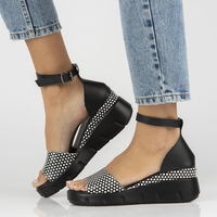 Leather sandals Filippo DS4455/23 BK KR black